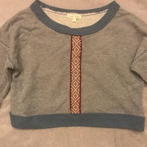 Boho crop top sweater ☮️